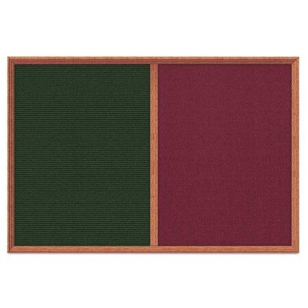 United Visual Products Enclosed Corkboard, 1 Door, 60"x36", 4" Fra UV3424-WHITE-AMETHY